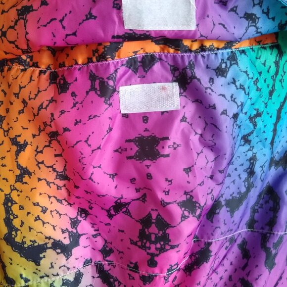 MTV windbreaker jacket Rainbow 1/4 zip hoodie size - Picture 5 of 6
